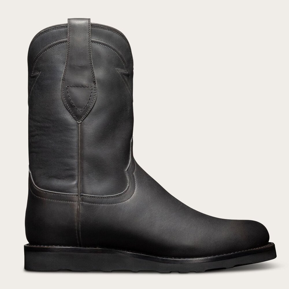 Tecovas The Knox Black Leather Boot Vibram Sole Size 12.5 - Excellent Condition